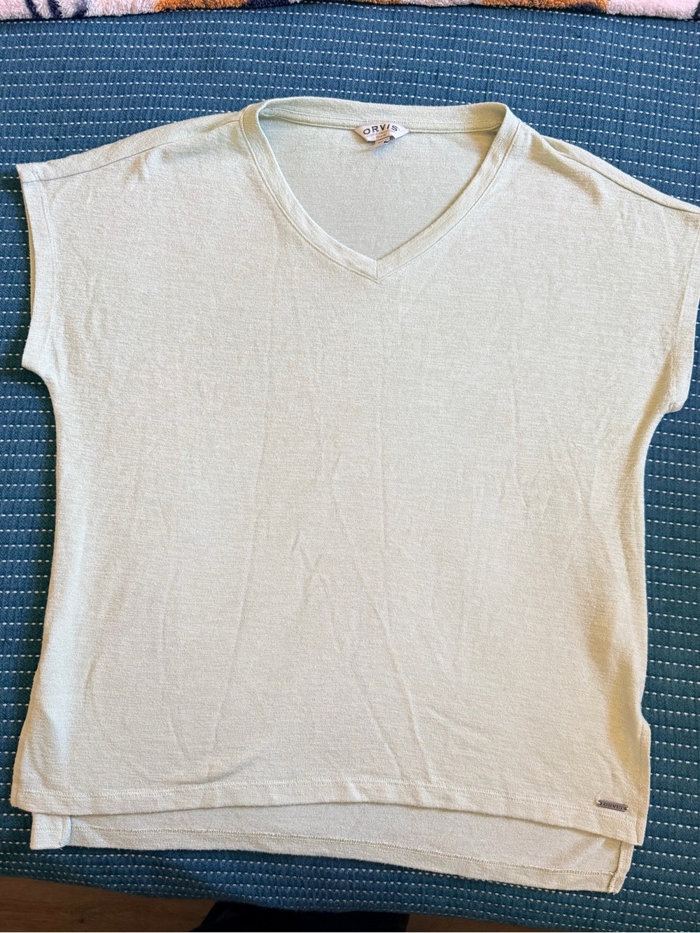 Orvis Women's Short-Sleeve V-Neck Top in Light Sage